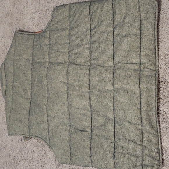 EUC Land's End Houndstooth snap puffer vest sz L - Picture 4 of 6